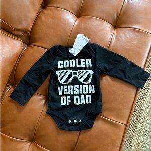 Cooler Version of Dad Black Graphic One-Piece Bodysuit